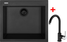 Sinks CUBE 560 BL Nanoblack + MIX 3...